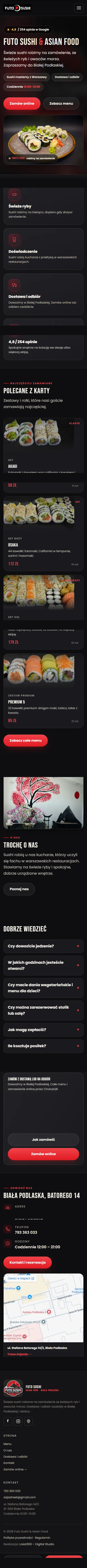 Strona futo-sushi.pl na telefonie